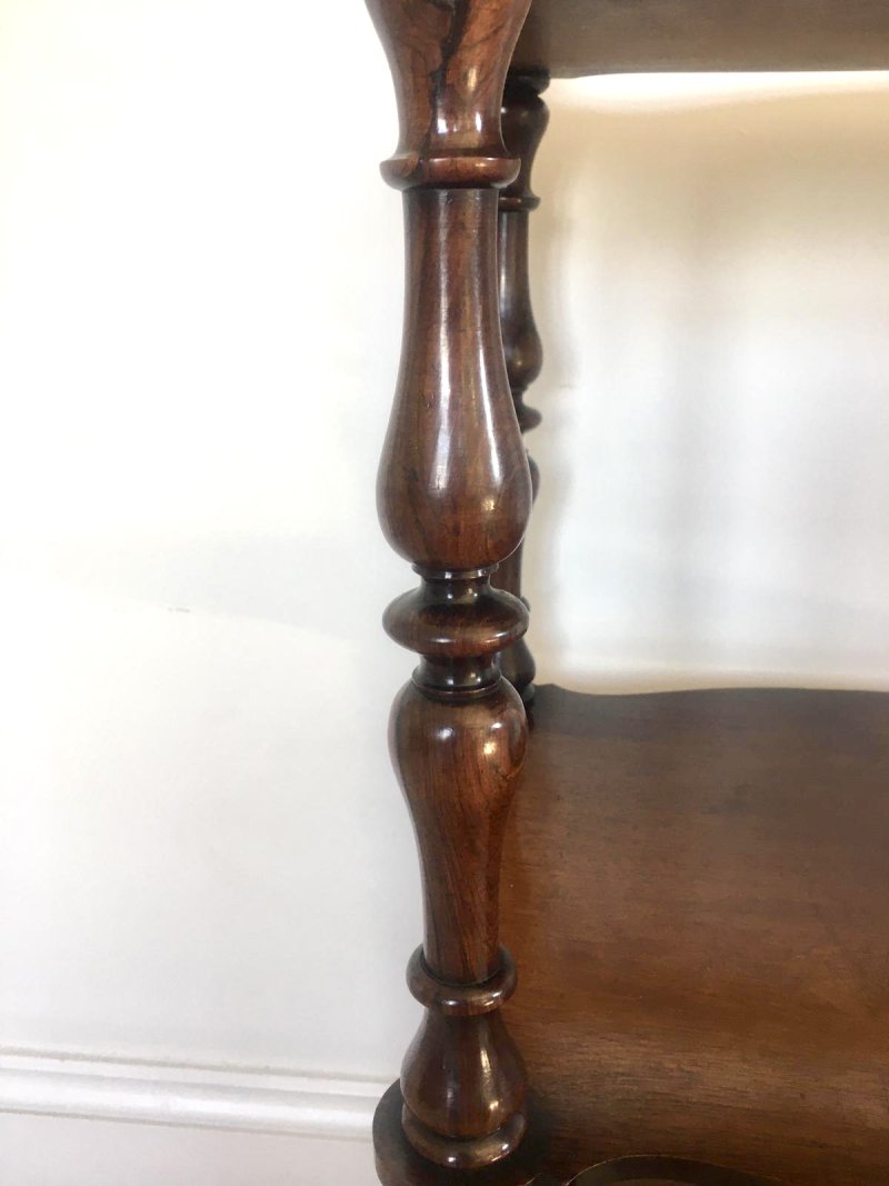 Antique Victorian Freestanding Rosewood Whatnot - Image 8